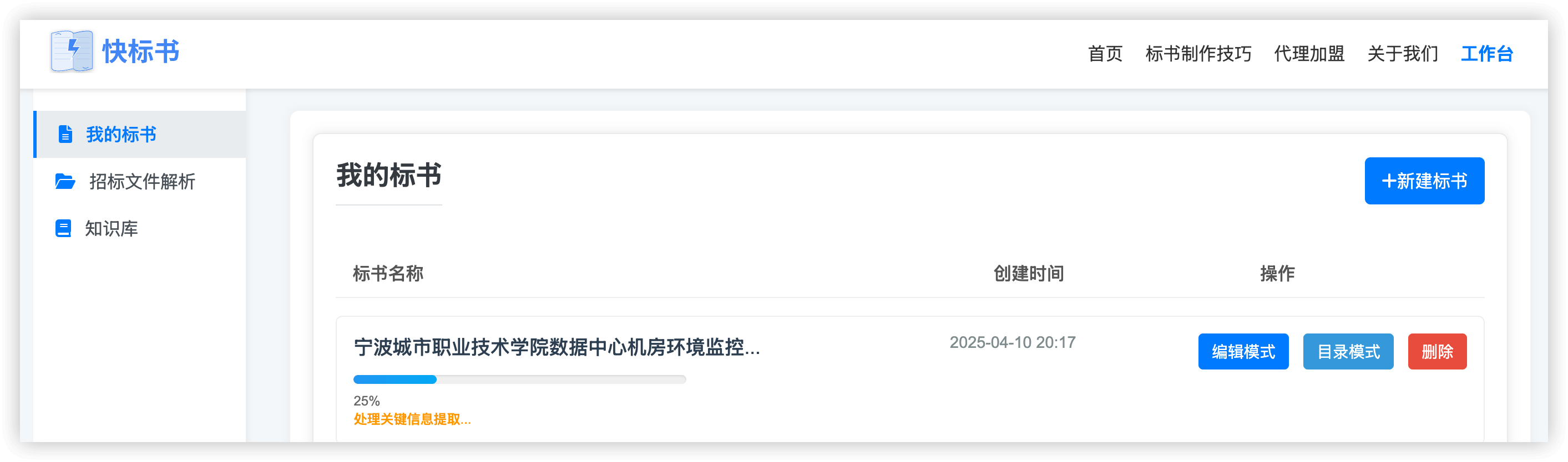 ai制作标书目录